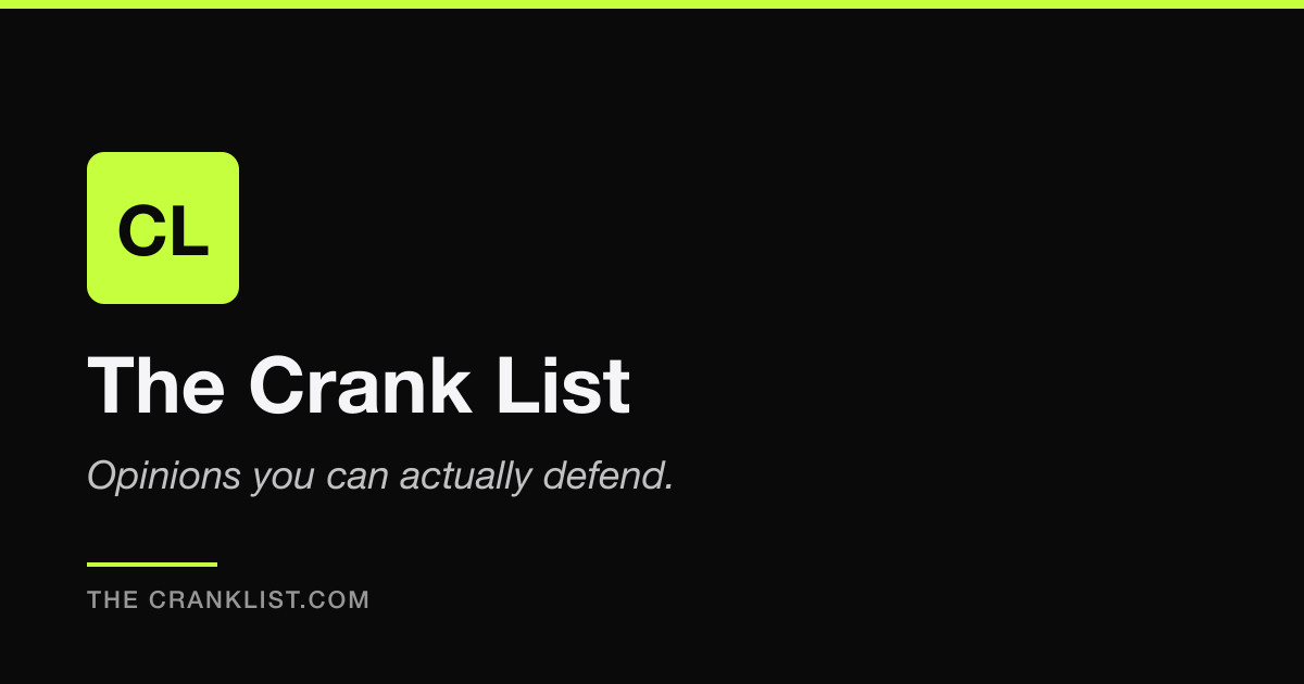 The Crank List Open Graph card